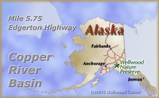 Map showing location of Wellwood Nature Preserve in Alaska